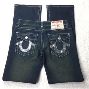 True Religion Green Wash Joey Super T Jeans Sz 31
